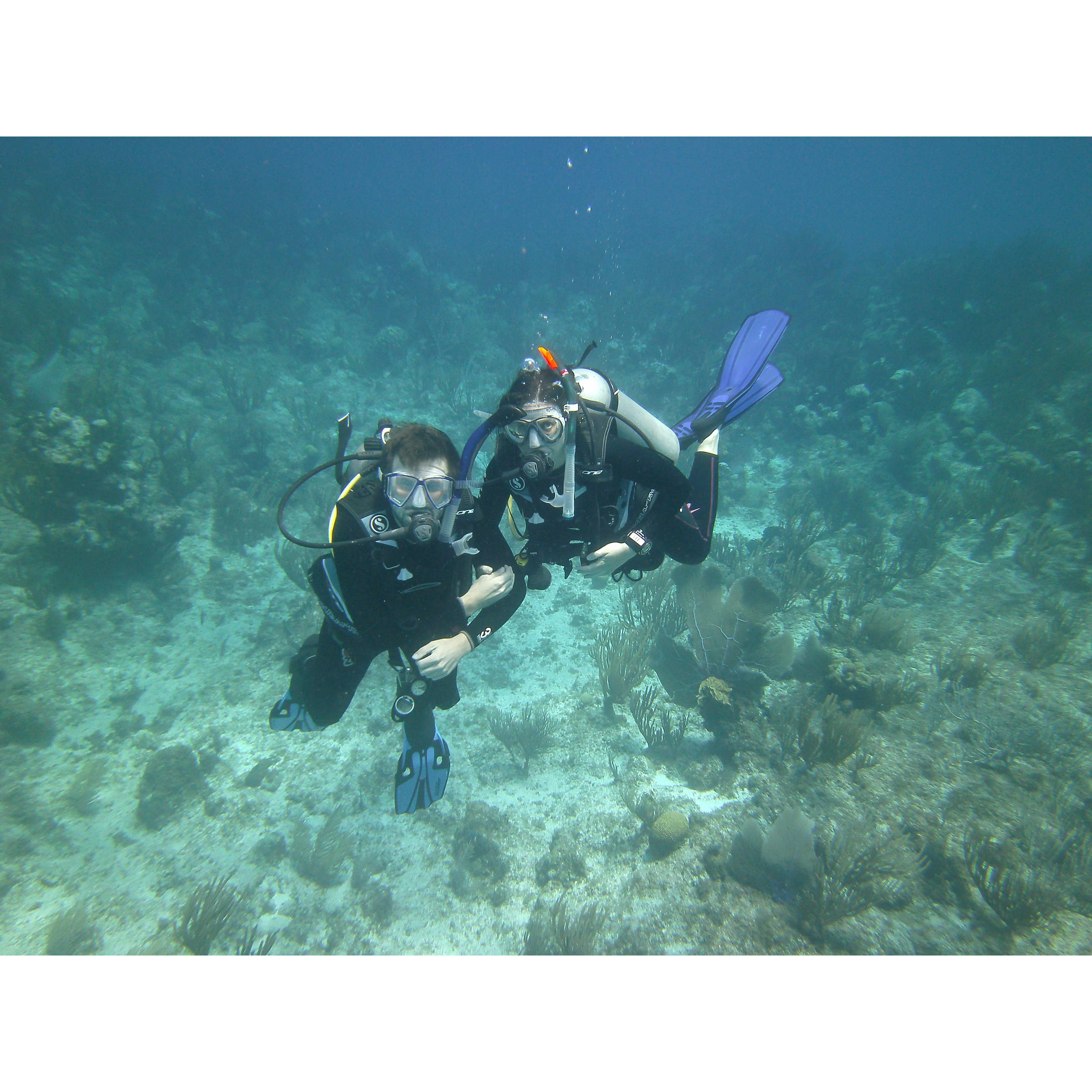 We share a life-long love of diving holding 11 certifications between us! (1 of which is Dennis’s...:) )