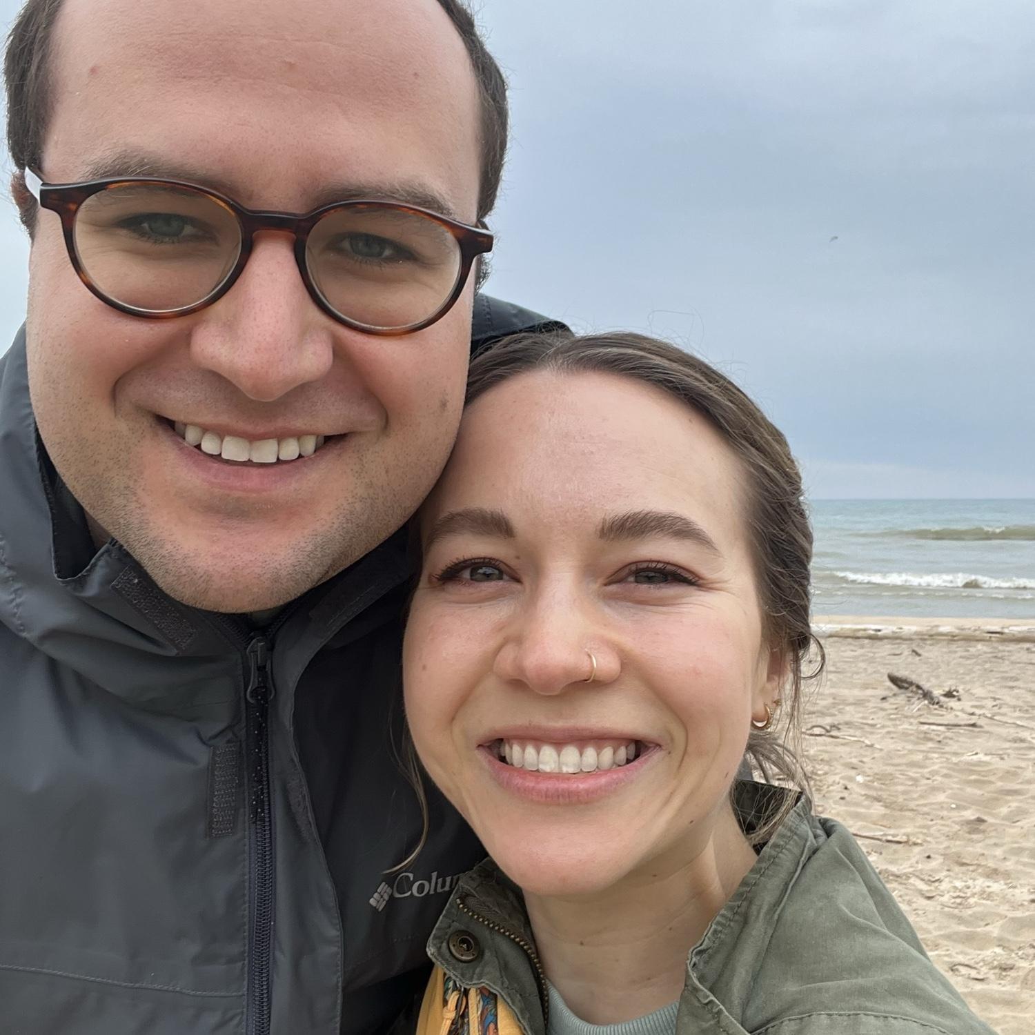 Kohler-Andrae State Park day trip (and our first photo together)