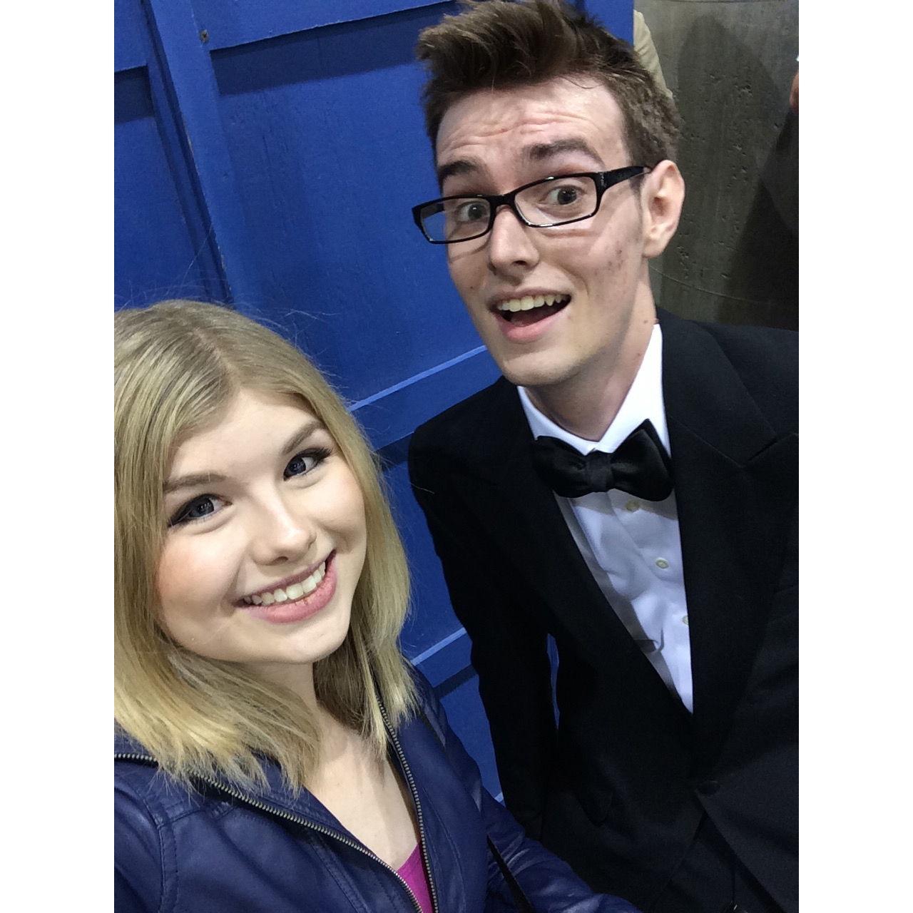 The day we met, and I believe our first selfie!