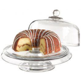 Presence 4-in-1 Glass Cake Dome and Serving Set