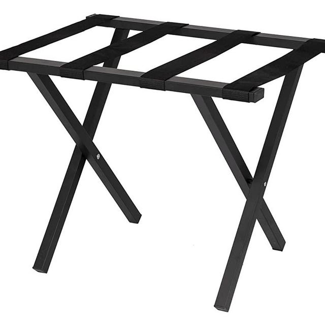 Wholesale Hotel Products Premium Metal Luggage Rack - Square Tube (Black)