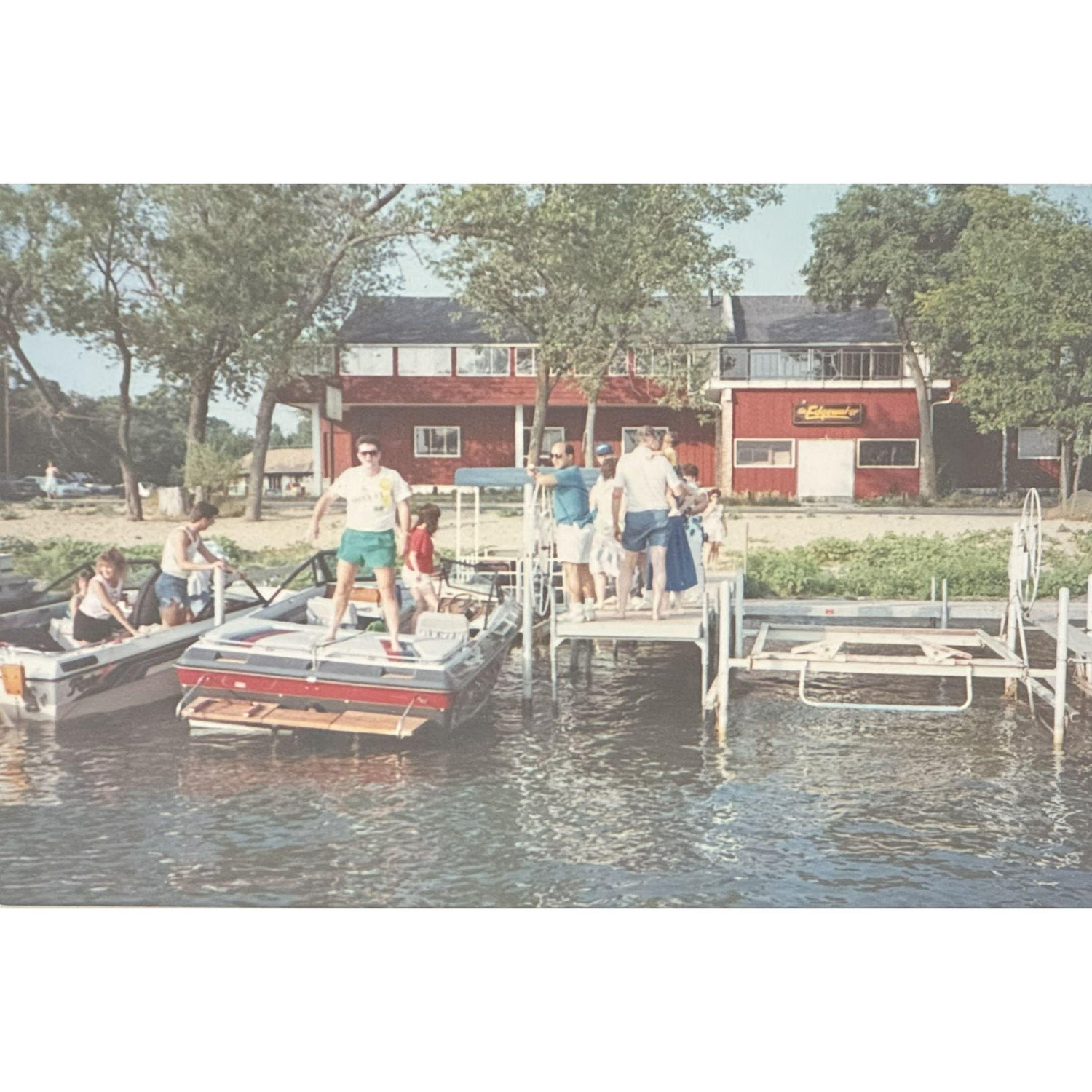 Caroline's Uncle Kevin and Family Friend Tony at Edgewater Motor Inn, 1980s