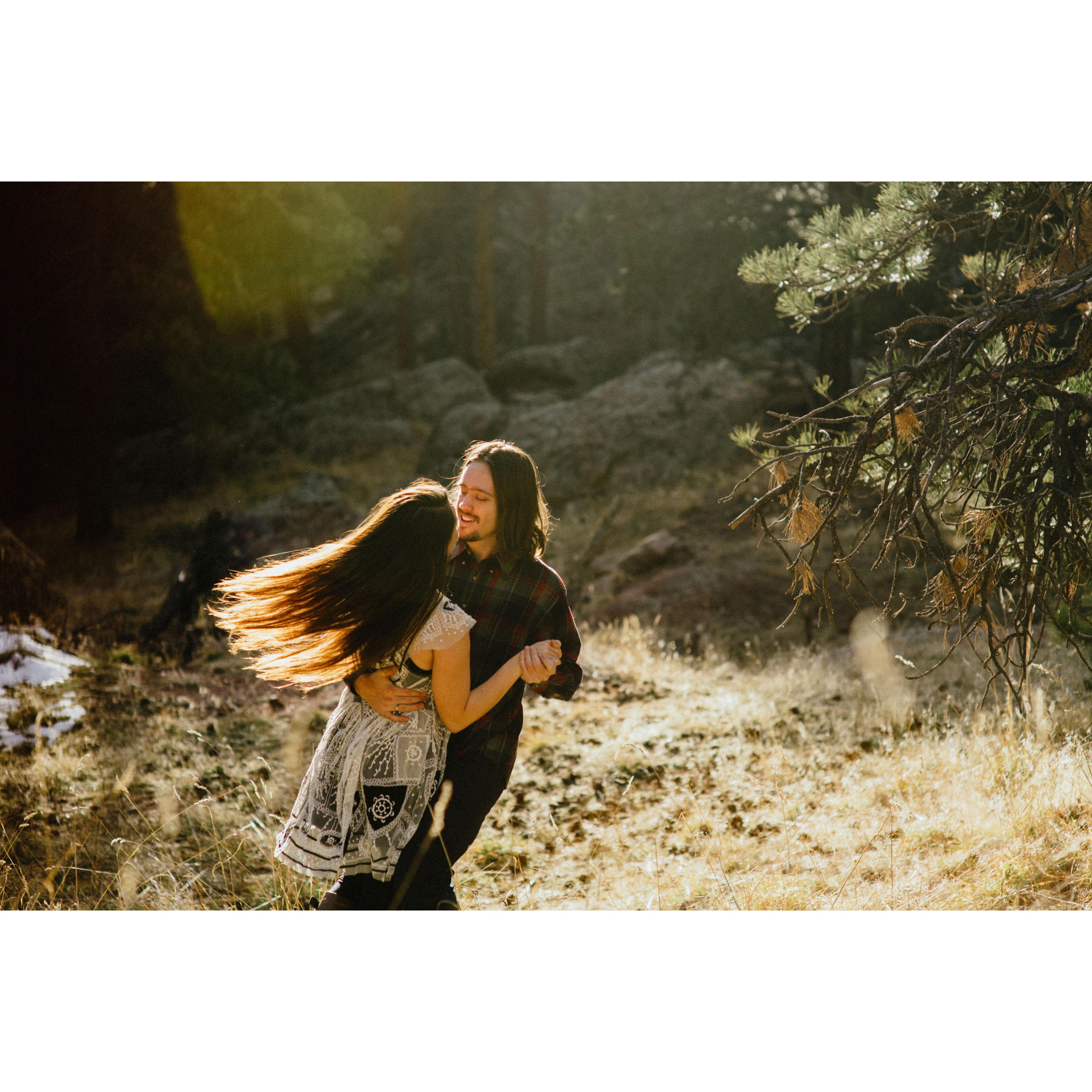Engagement shoot back in Boulder, CO with our friend, Chelsey Pas with Friends & Lovers Photography!