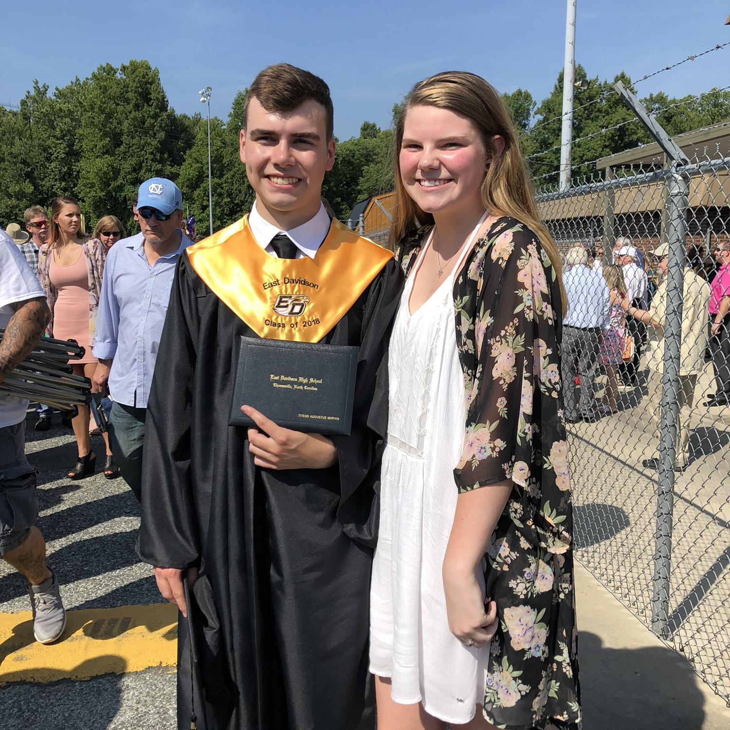 Tyson’s high school graduation (2018)