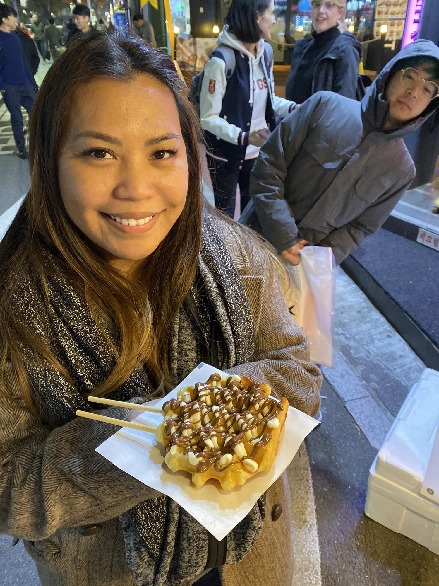 (2019) “Robin, take a picture of me and my waffle.” Hongdae, Seoul, South Korea