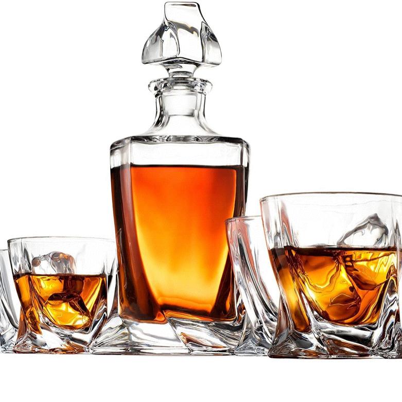5-Piece European Style Whiskey Decanter and Glass Set