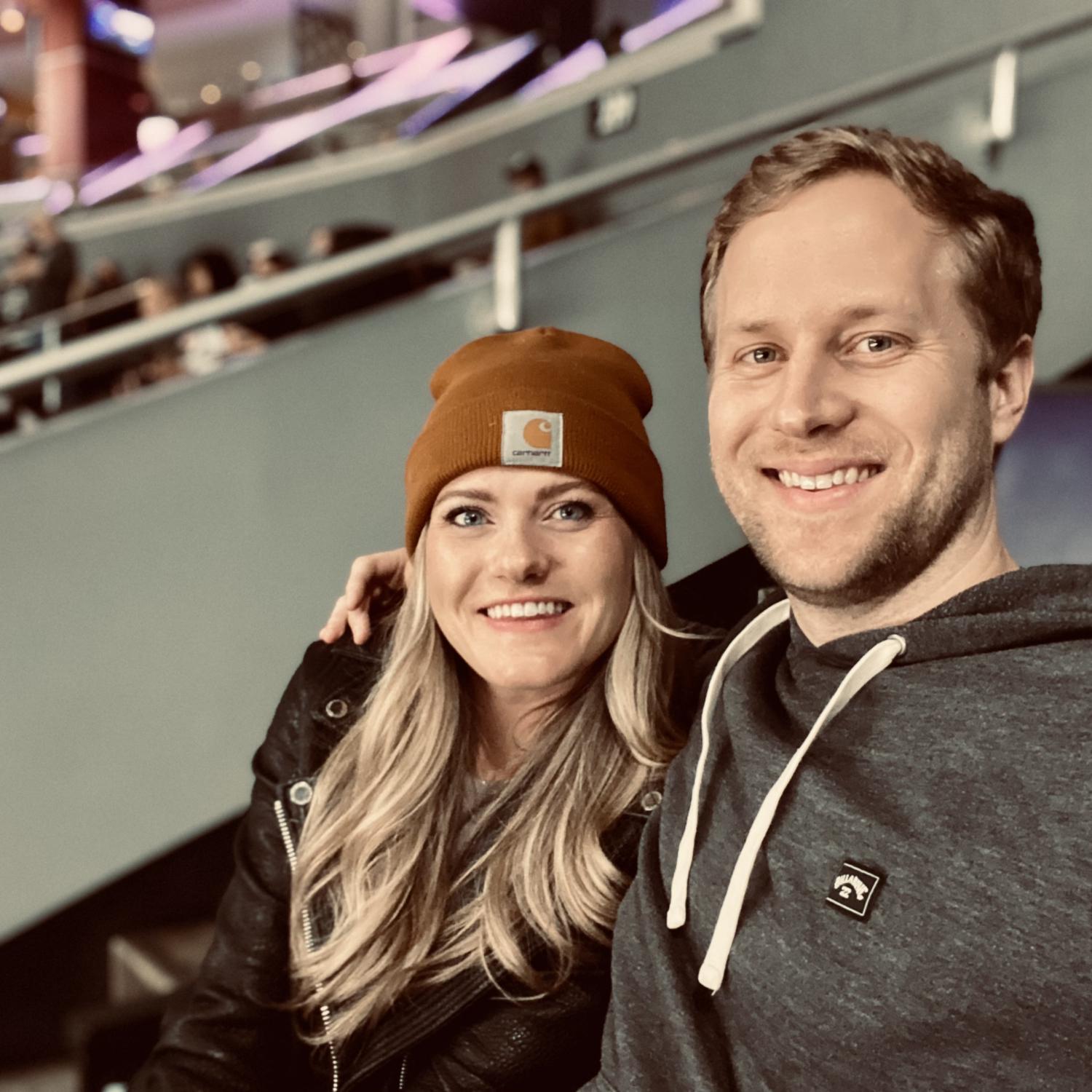 Jenn gave Kevin tickets to a kings game for their first Christmas! We talked the whole game and annoyed everyone around us. Typical Kevin and jenn!