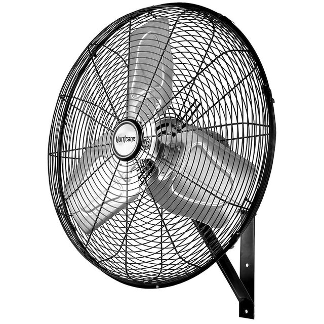 Hurricane Oscillating Wall Mount Fan, 3 Speed Cooling, Pro Commercial Grade, 20"