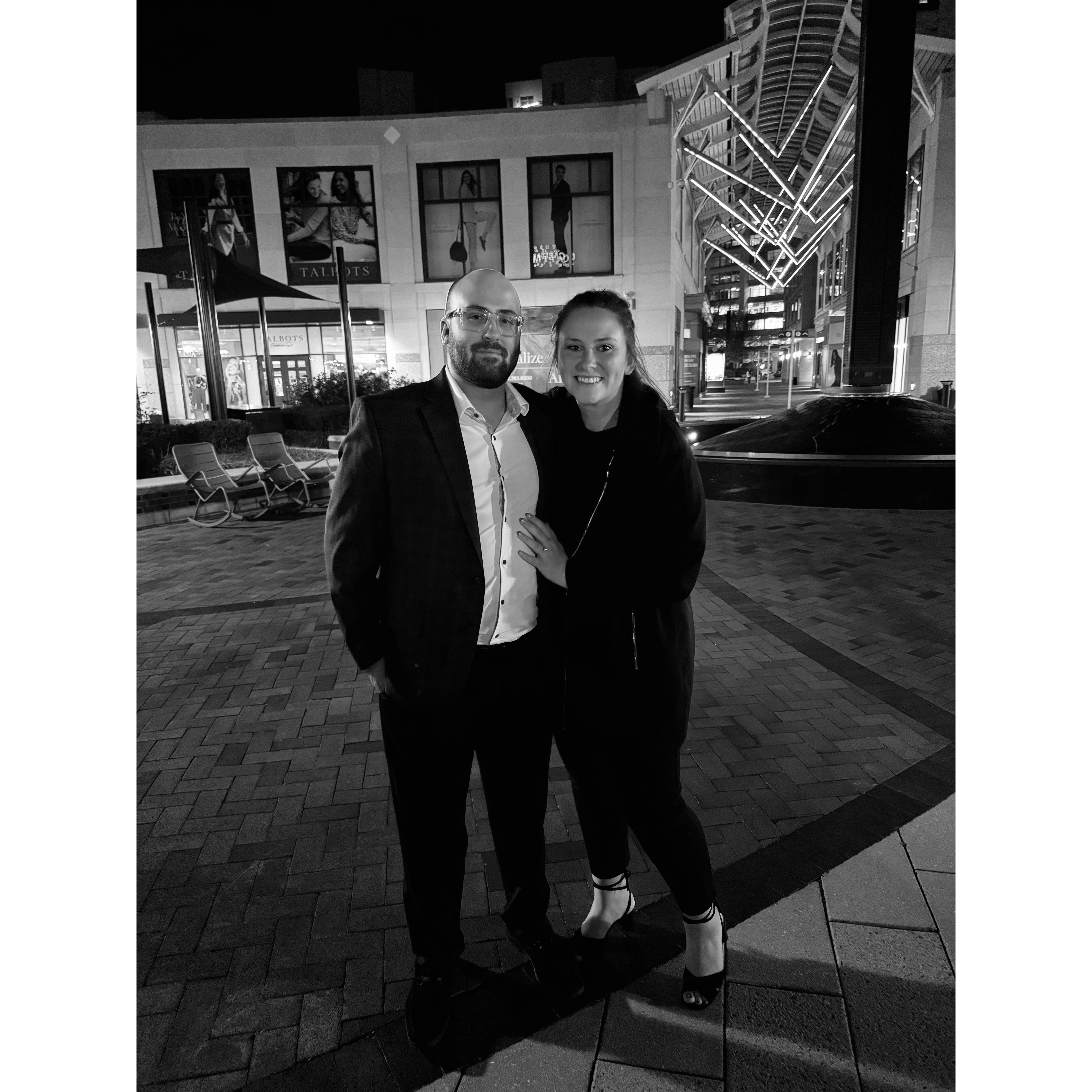 After our engagement dinner! 11:11