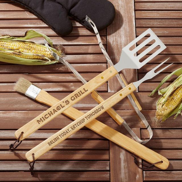 You Name It! 4-Piece BBQ Tool Set