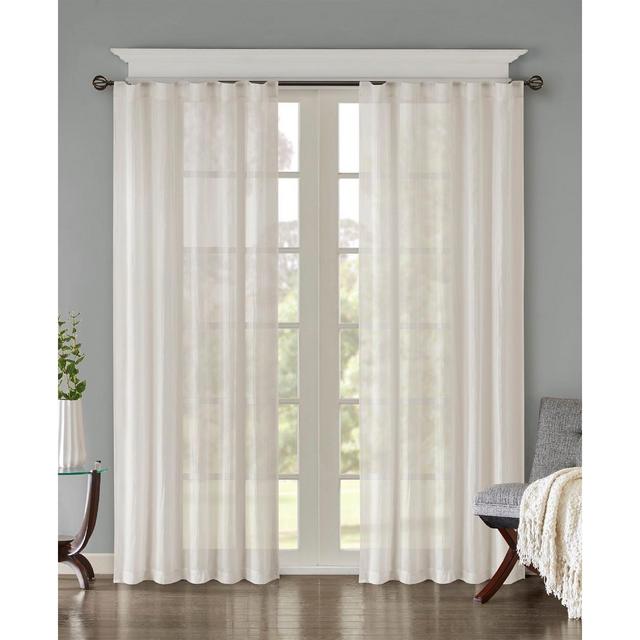 Madison Park Harper 42" x 95" Solid Crushed Window Panel Pair
