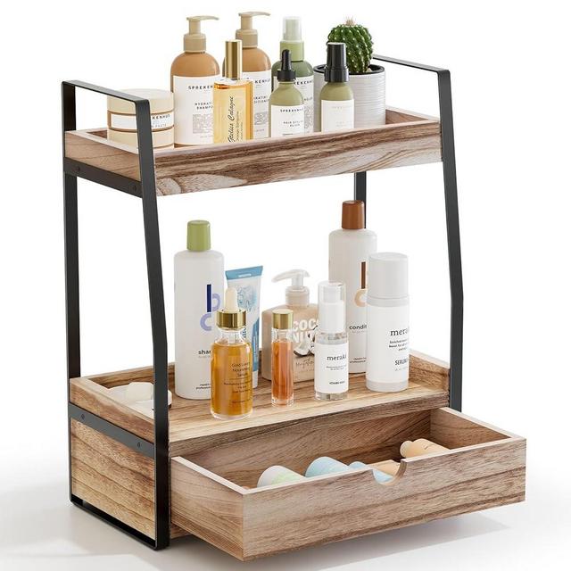 Boulphia 2-Tier Bathroom Organizer Countertop, Bathroom Sink Organizer Countertop, Bathroom Vanity Organizer, Bathroom Counter Shelf, Vanity Organizer Countertop, Bathroom Counter Storage for Bathroom