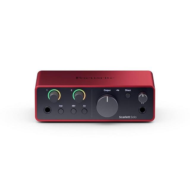 Focusrite Scarlett Solo 4th Gen USB Audio Interface, for the Guitarist, Vocalist, or Producer — High-Fidelity, Studio Quality Recording, and All the Software You Need to Record