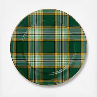 Tartan Green Stainless Steel Charger