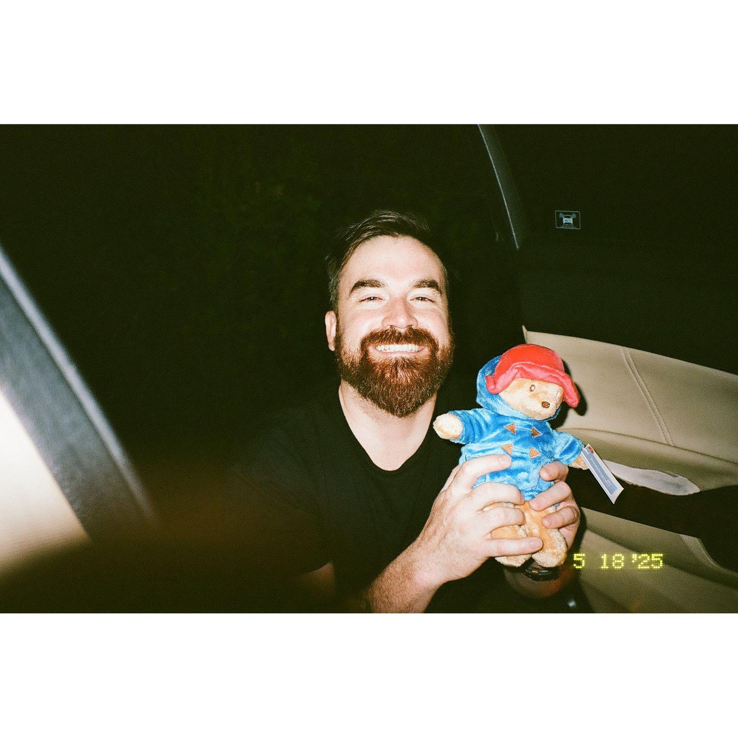 David brought Chloe back a paddington bear from his trip to the uk! 🥹
