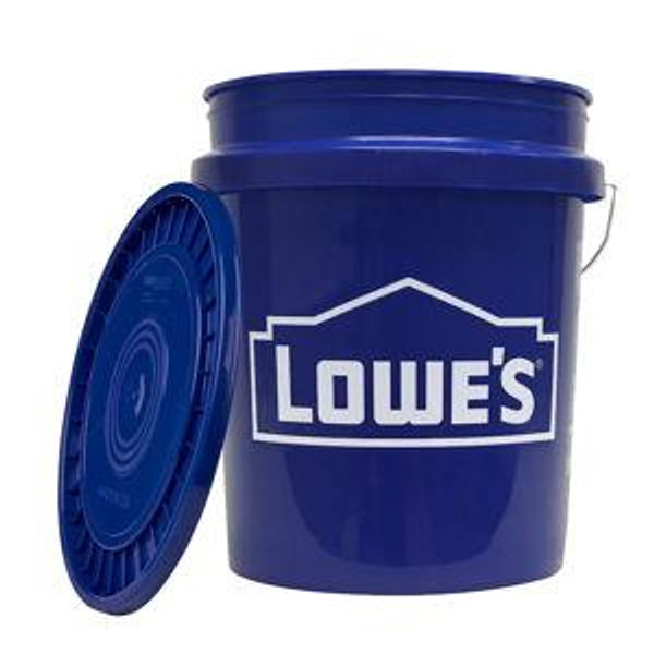 Lowe's 5-gallon Plastic Blue General bucket