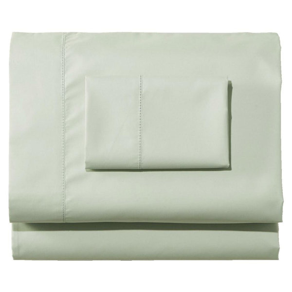 280-Thread-Count Pima Cotton Percale Sheet Set Mint Queen