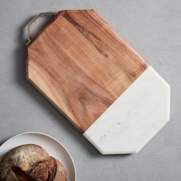 Marble & Wood Challah Board