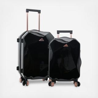 Kensie Octagon 2-Piece TSA-Lock Rolling Luggage Set