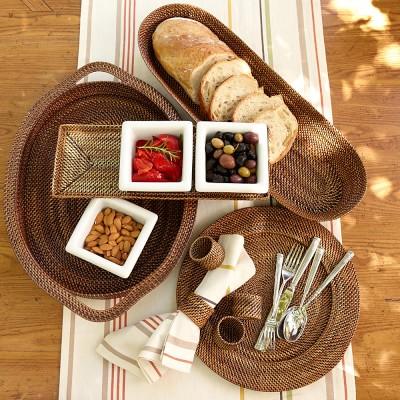 Nito Oval Serving Tray with Handles