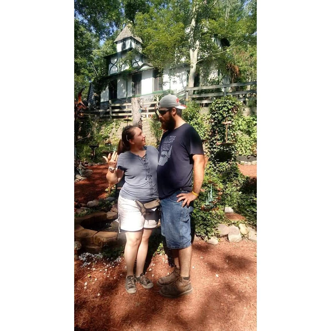 Most of our candid photos are like this - a combination of me most definitely asking a question and Wes reacting very calmly 😂