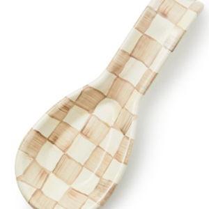 Mocha Check Spoon Rest