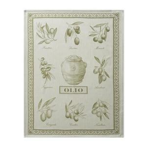 Italian Jacquard Towel, Olive Oil