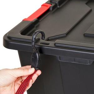 Sterilite® 60 Qt Industrial Utility Storage Tote - Black with Red Latch
