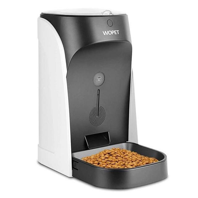 WOPET Automatic Cat Feeder, Pet Feeder Auto Dog Cat Feeder,Portion Control & Voice Recording – Timer Programmable Up to 4 Meals a Day