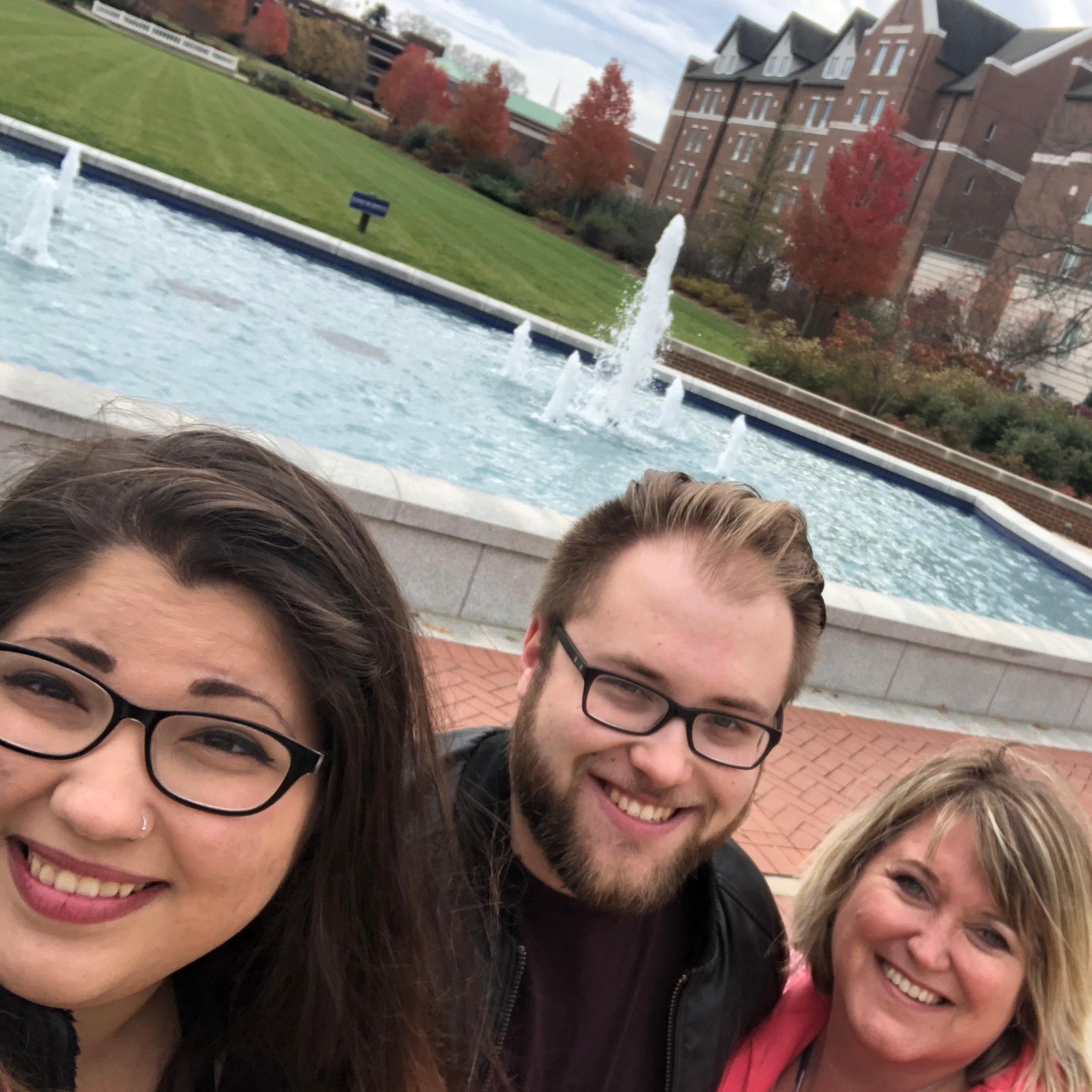 Showing Jed's Mom around Belmont University!
