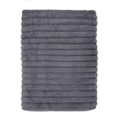 Turkish Luxury Collection - Turkish Ribbed Bath Sheet in Charcoal