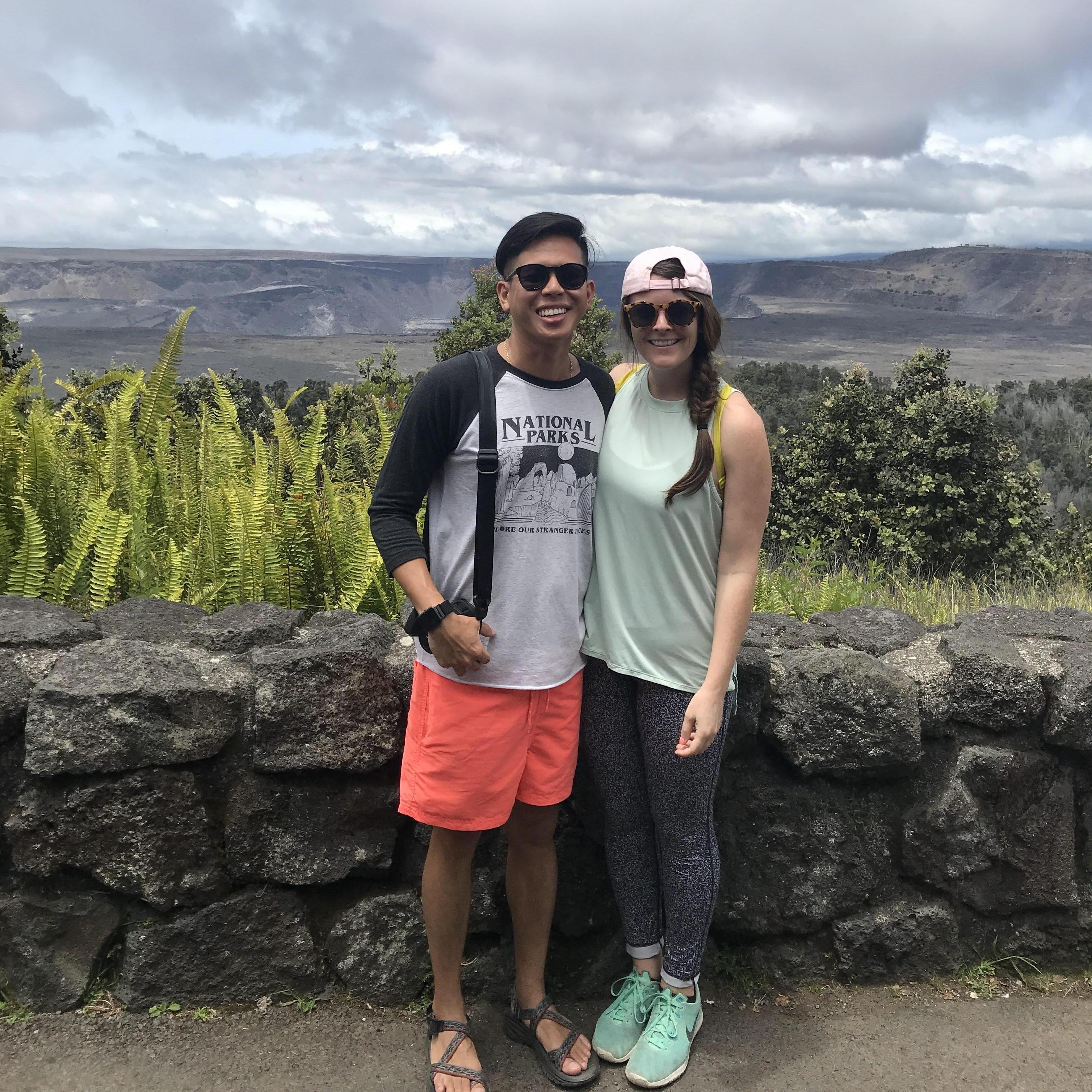 At Volcanoes National Park in Hawaii