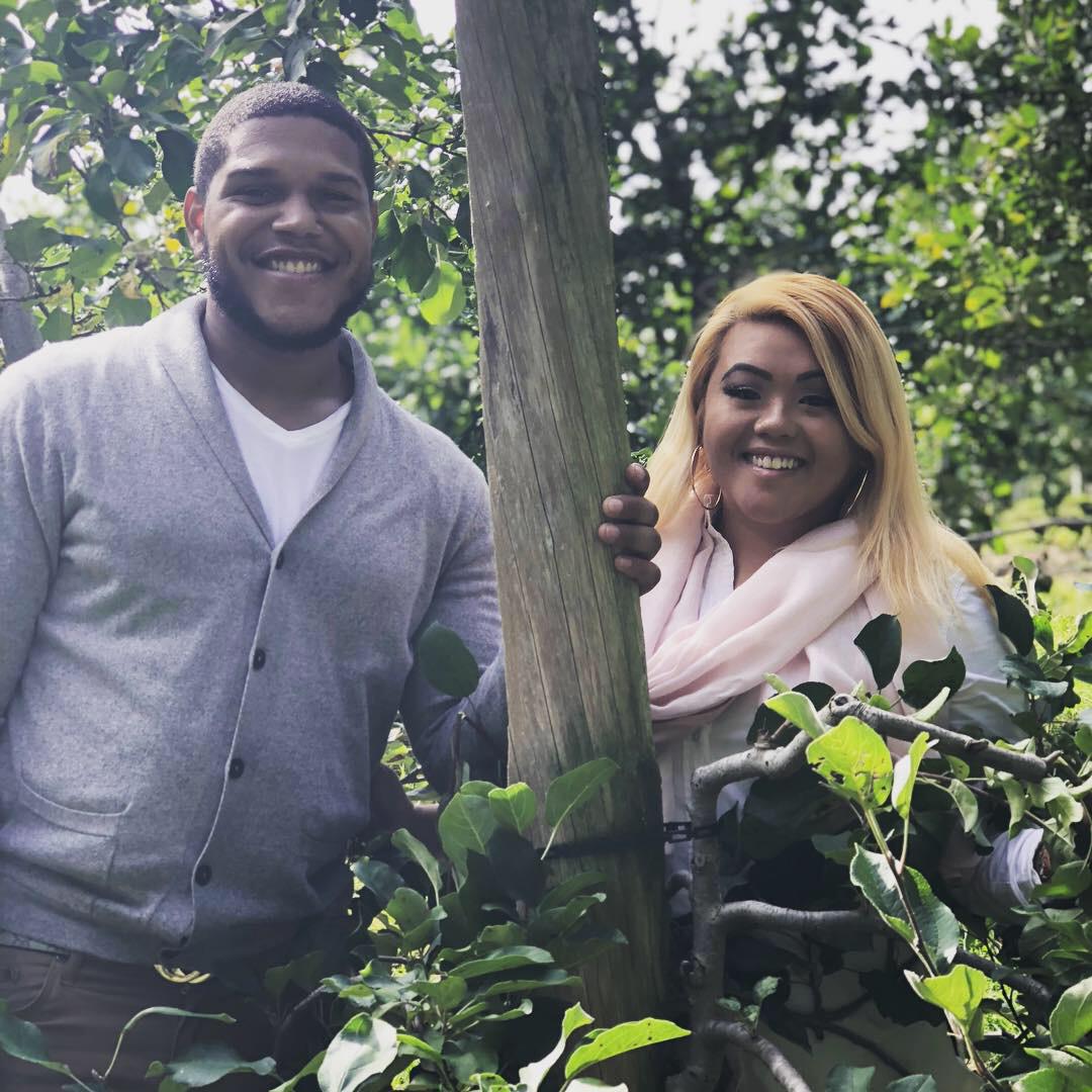 Our first time apple picking.