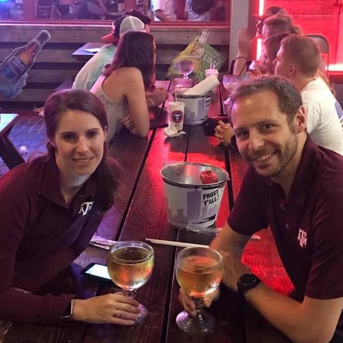 Drinks before Midnight Yell in Ft. Worth!  Gig' Em!