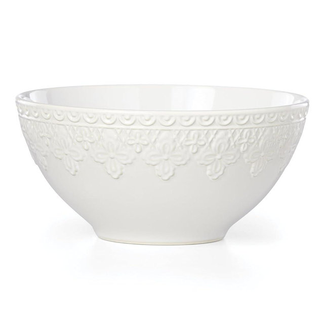 Lenox 885670 Chelse Muse Fleur White All-Purpose Bowl, 1 Piece