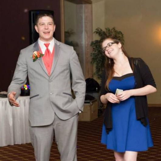 Our first wedding together! Justin was the best man.