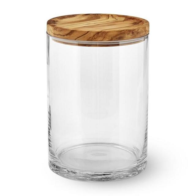 Olivewood & Glass Canister Set