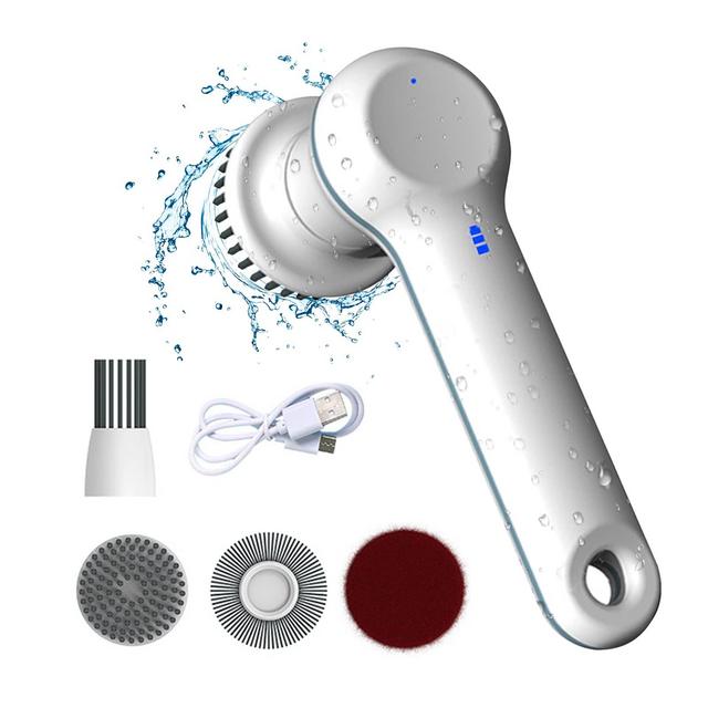 1set Super Electric Spin Scrubber, Rechargeable Bathroom Scrubber