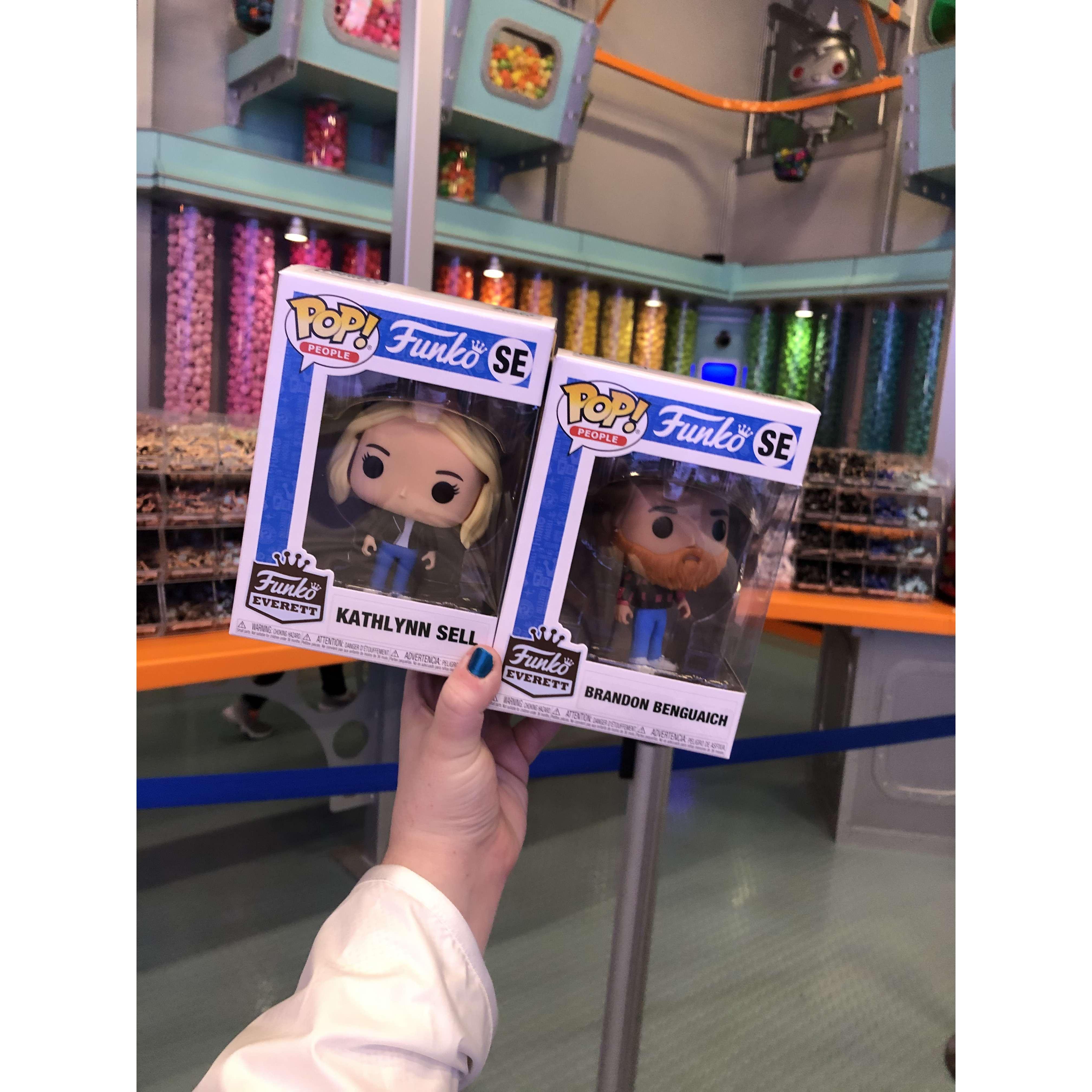Iconic custom Funko Pops.