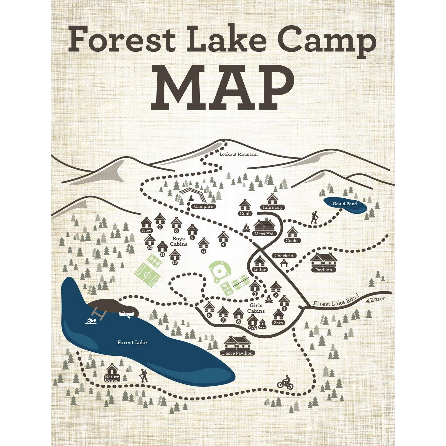 We've rented out the whole camp for the weekend. Here's an idea of just how much there is on camp.