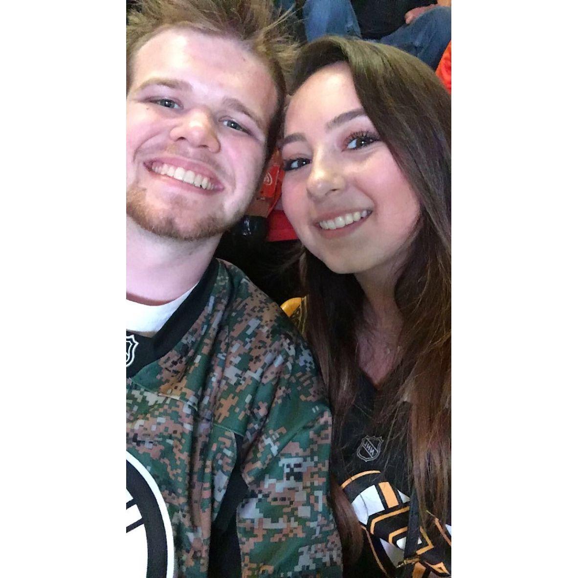Our first date at a Bruins playoffs game