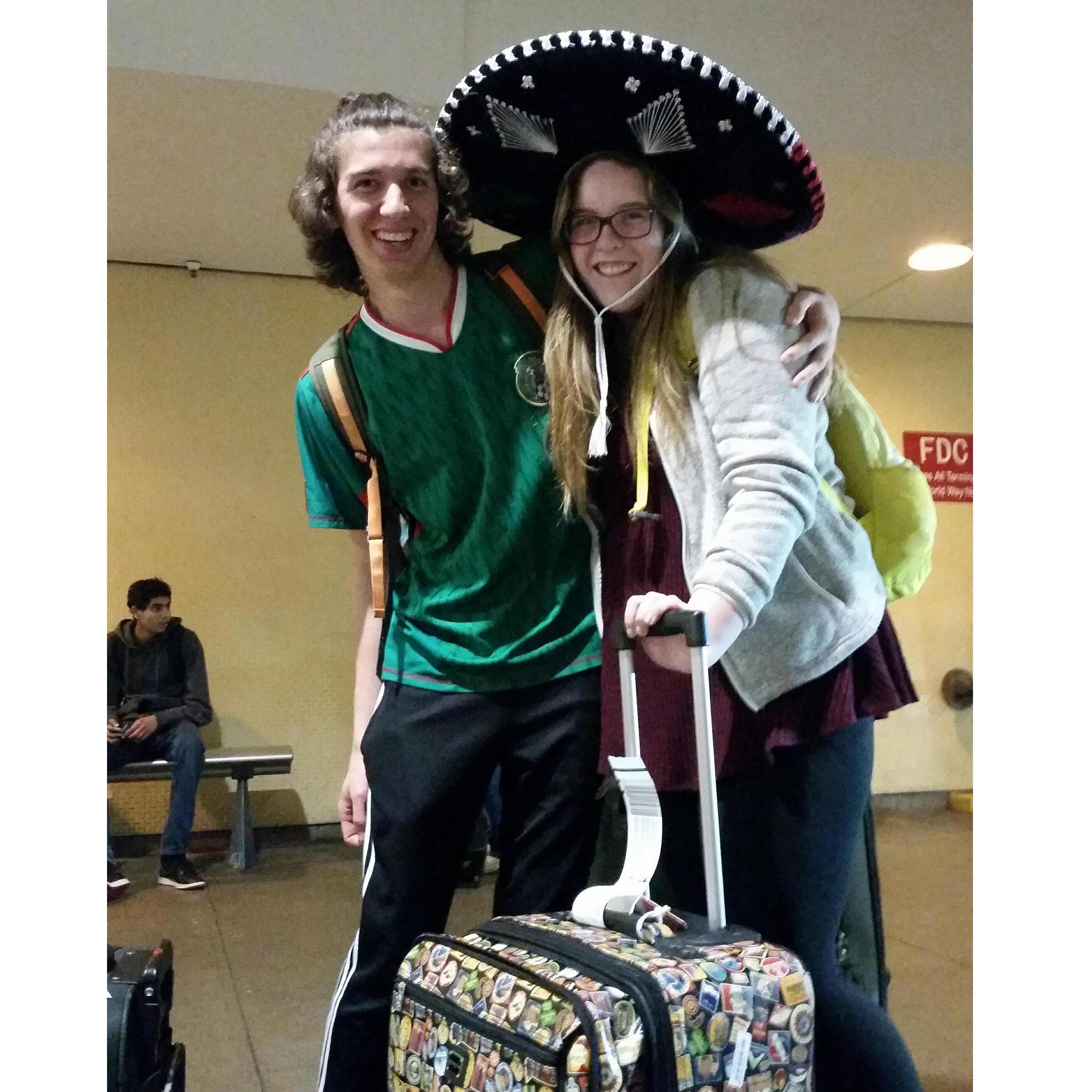 Our first trip together was to Leon, Mexico.