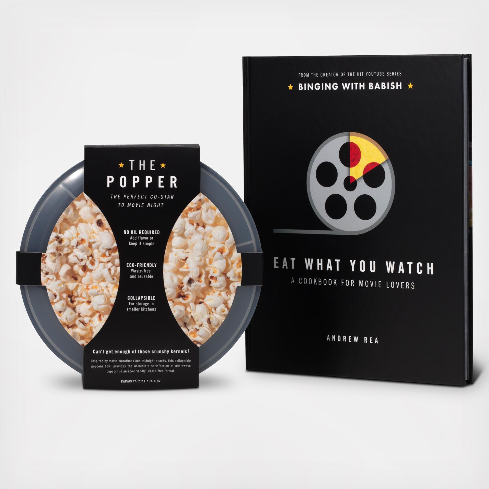 W&P, Host Popcorn Popper with Eat What You Watch Cookbook - Zola