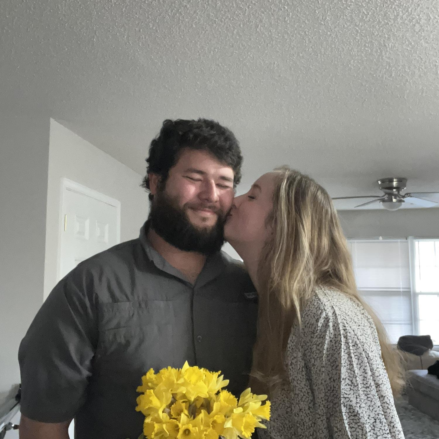 My very first Valentine’s Day Bouquet. One of my favorite flowers!