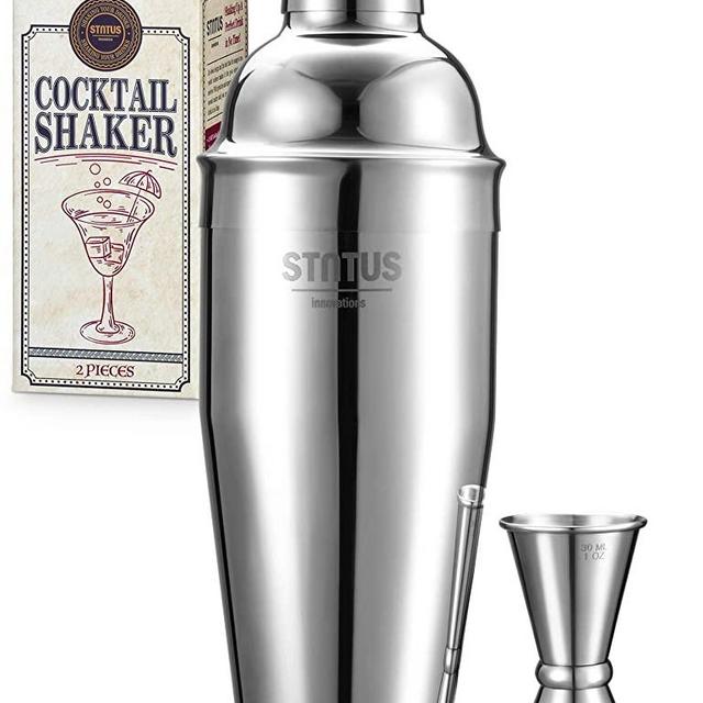 Cocktail Shaker, STNTUS Cocktail Shakers, 25 oz Martini Shaker, Stainless Steel Drink Shaker, Drink Mixer, Martini Shaker and Strainer, Cocktail Shaker Set, Shakers Bartending, Bar Set, 2 Piece