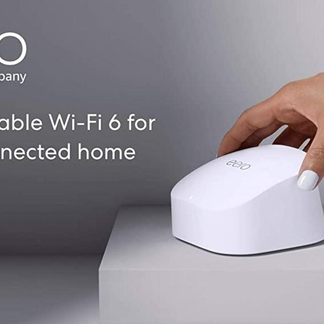 Introducing Amazon eero 6 dual-band mesh Wi-Fi 6 router, with built-in Zigbee smart home hub