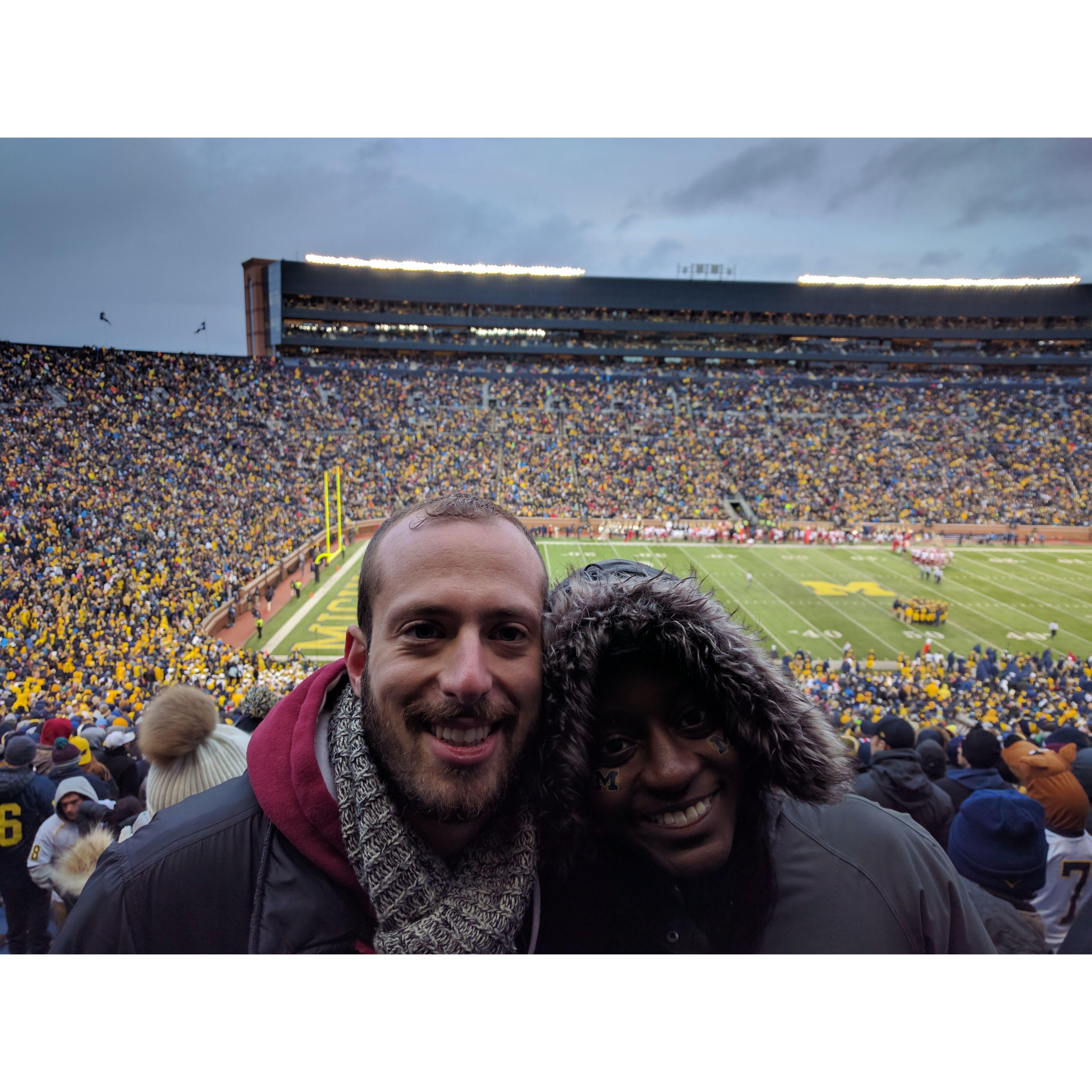 IU versus Michigan (legend has it IU won by 40 points...they lost by 10) - Ann Arbor, MI 2016