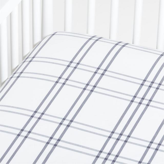 Stax Organic Cotton Grey Baby Crib Fitted Sheet