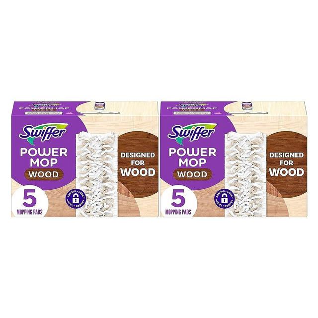 Swiffer PowerMop Wood Mopping Pad Refills for Floor Cleaning, 10 Count
