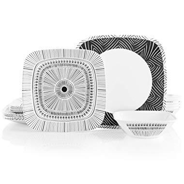 Corelle 18-Piece Service for 6, Chip Resistant Dinnerware Set, Imani